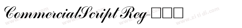 CommercialScript Reg字体转换